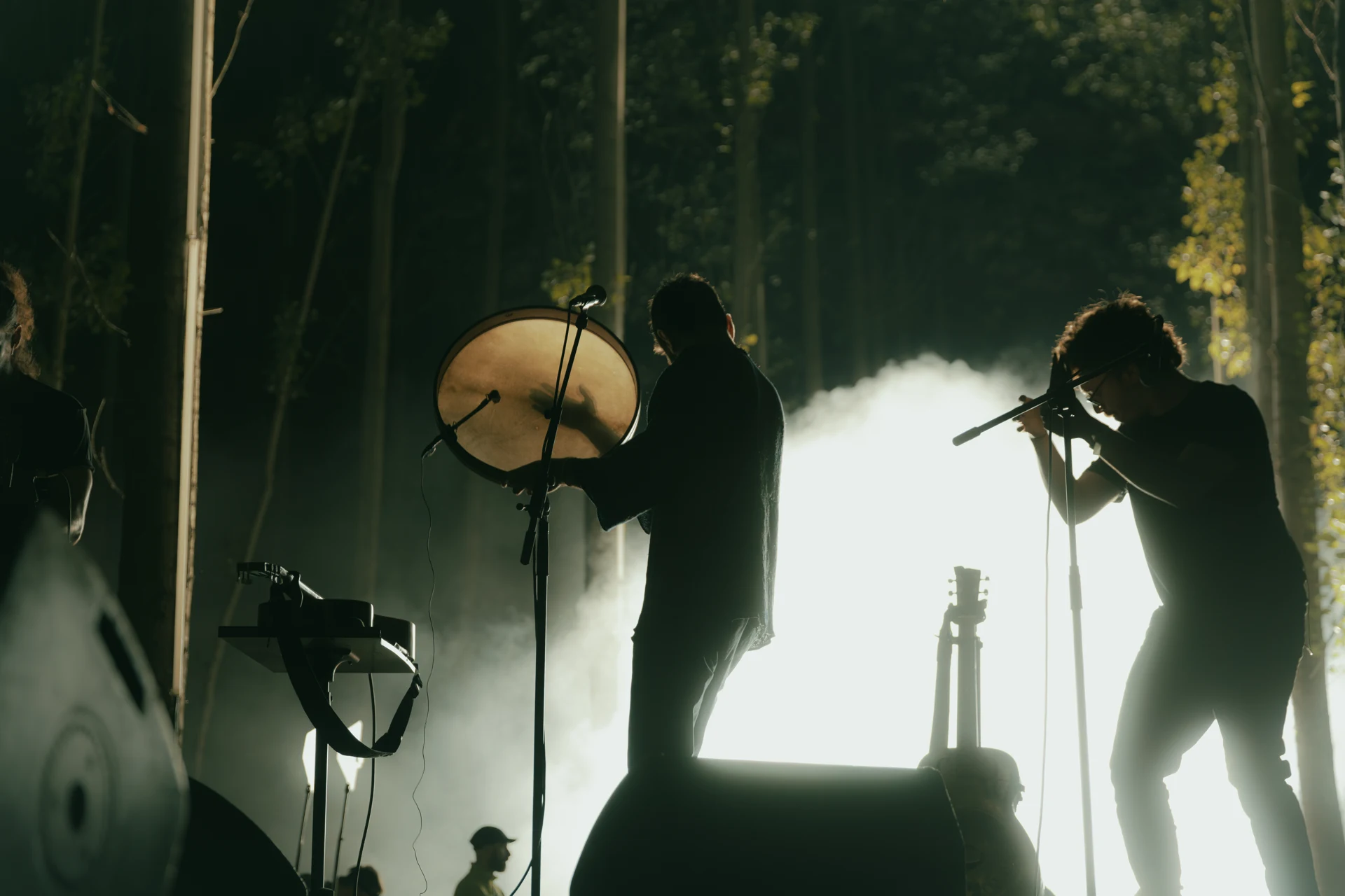 Artistas en directo en el entorno del festival.